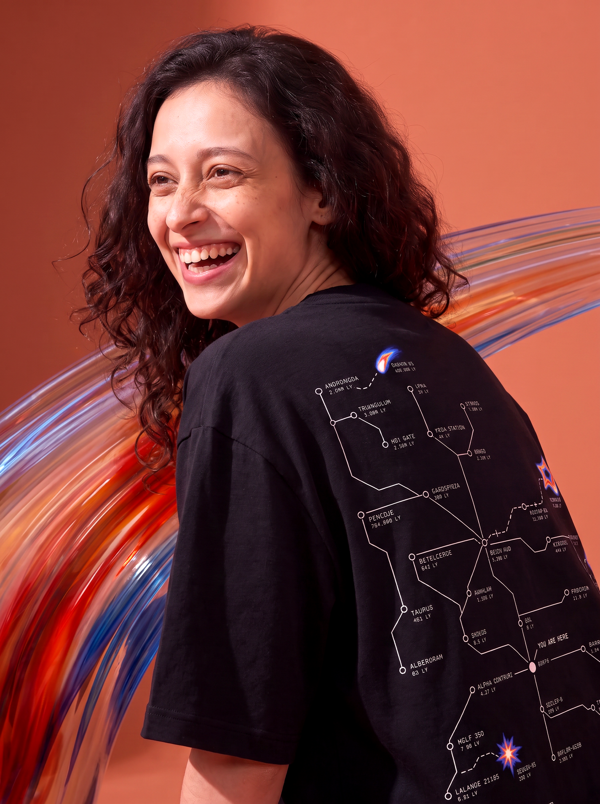 Map of Galactica Oversized Tee